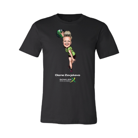 Diana Zavjalova Caricature Tshirt by Bowlerx.com