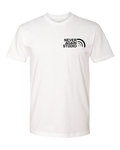 Never Again Radio Signal Left Chest Logo Tshirt