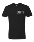 Never Again Radio Signal Left Chest Logo Tshirt