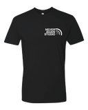 Never Again Radio Signal Left Chest Logo Tshirt